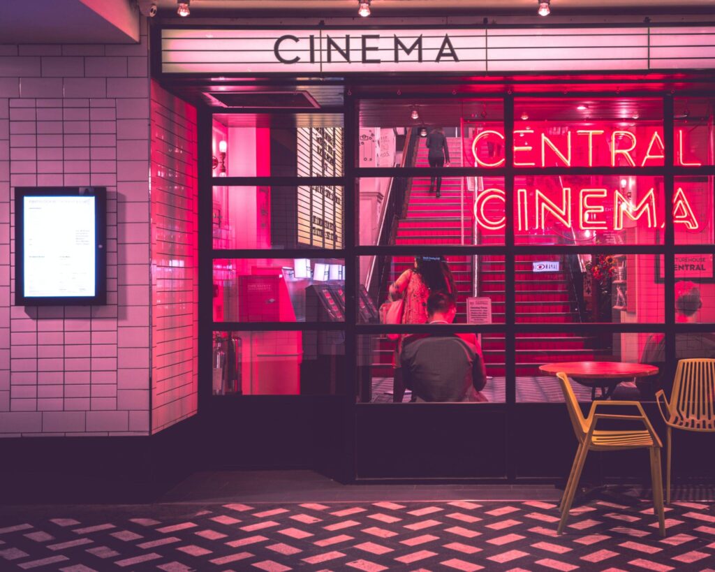 People inside a cinema.