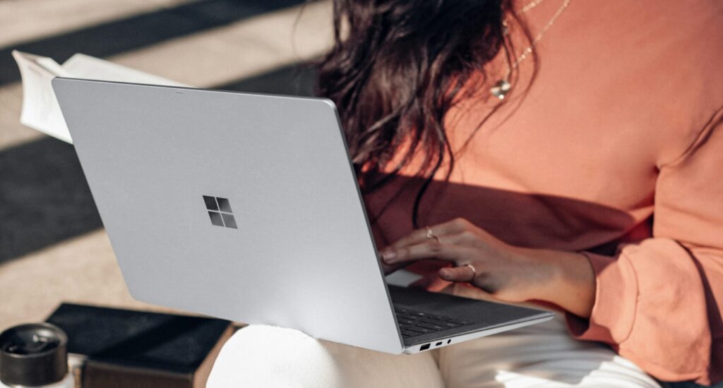 Woman on Windows laptop: Increase laptop lifespan was recently completed.