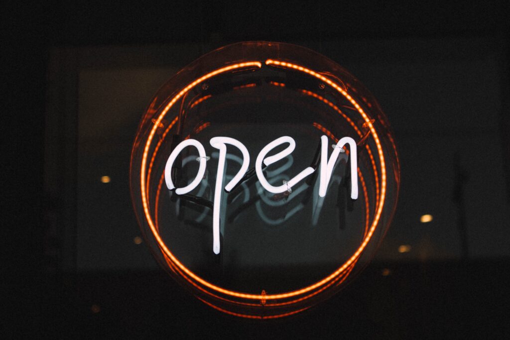 What does open mean in internet terms?