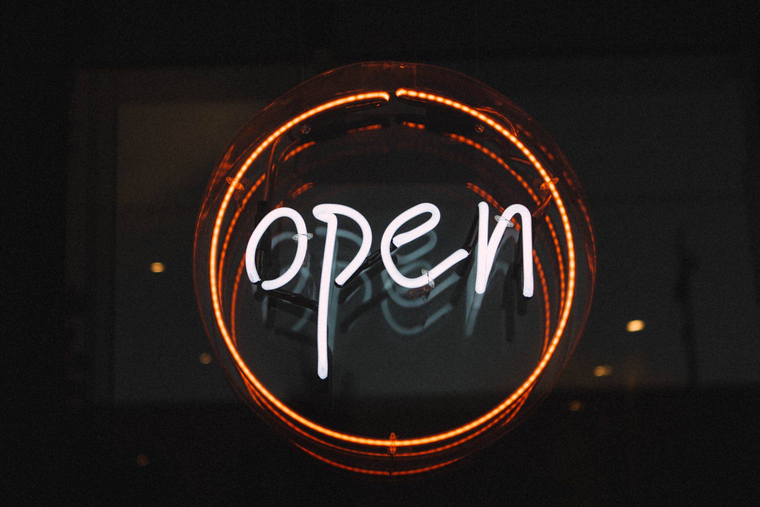 What does open mean in internet terms?