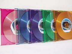 Different colored CD discs