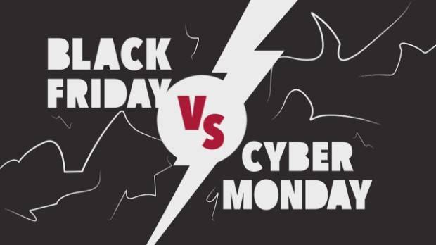 Black Friday vs Cyber Monday graphic