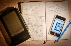 note-taking with mobile device and notepad