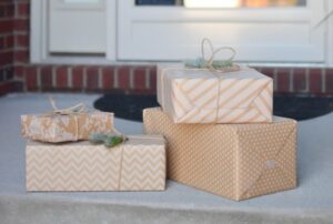 Gifts In Front of Porch