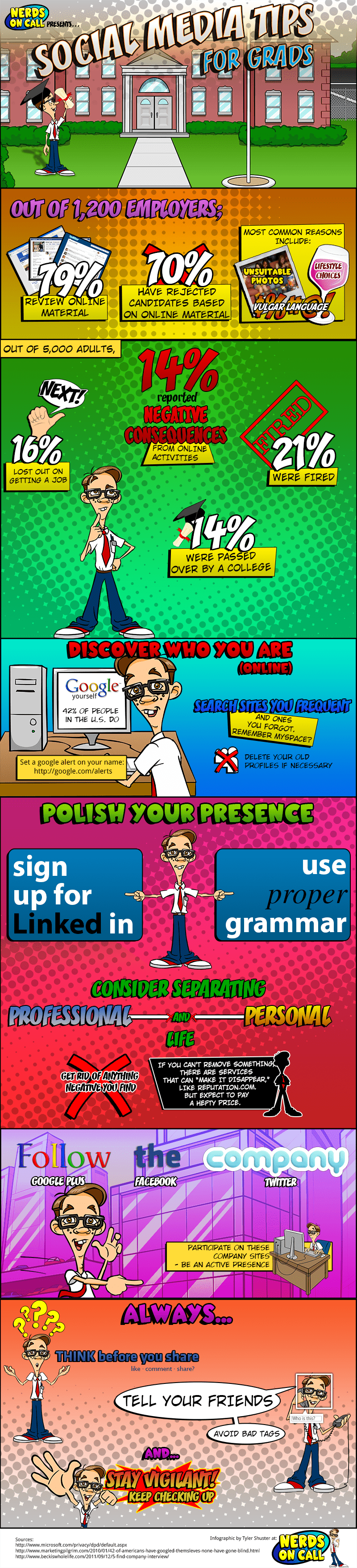 Social media tips infographic