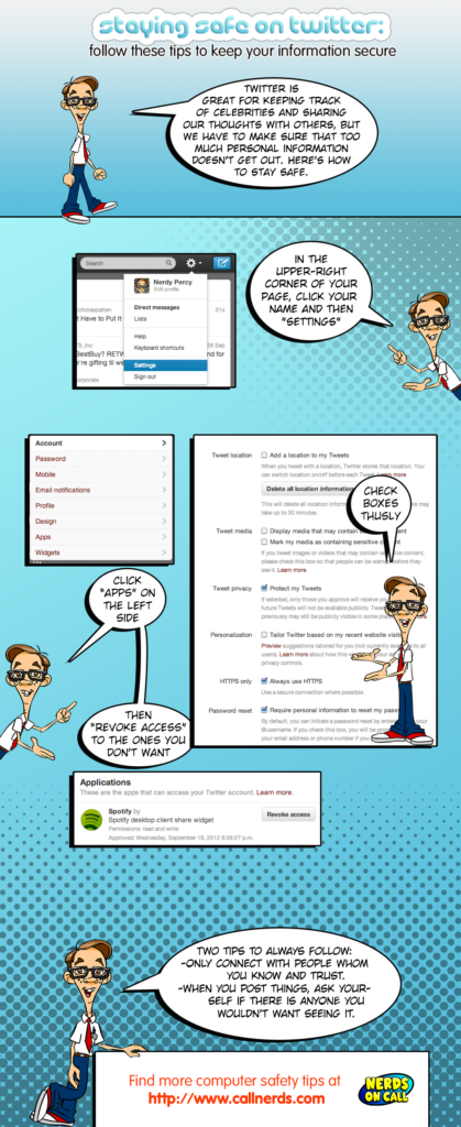 Staying safe on Twitter infographic