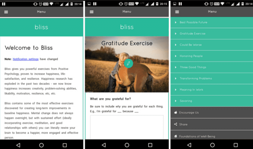 Bliss gratitude app 2