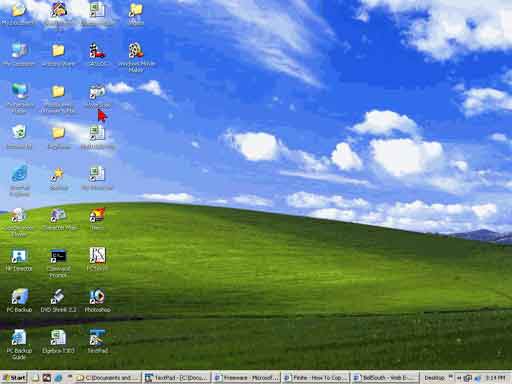 Screen shot of computer to show what does a desktop mean