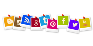 Social media icon graphic