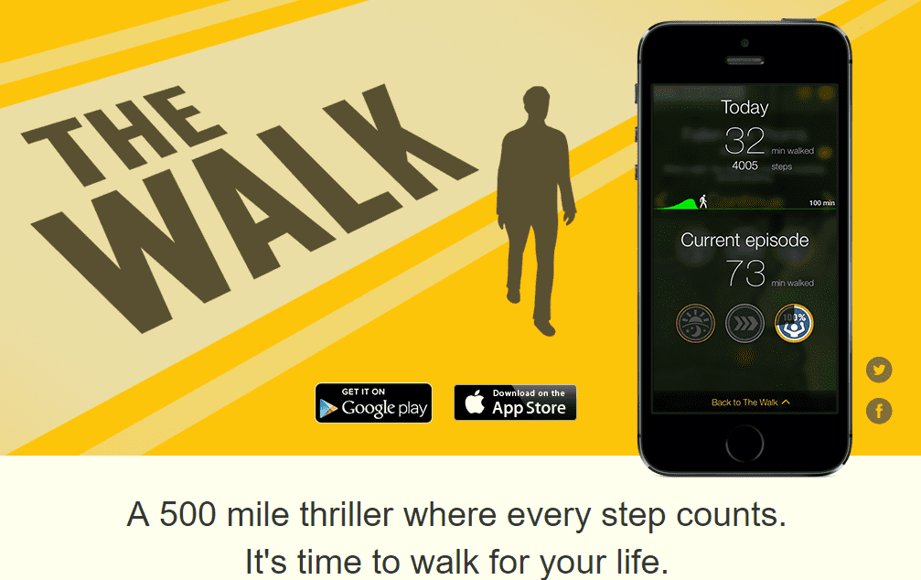 The Walk is among many popular fitness apps, that promotes exercise and healthy habits.