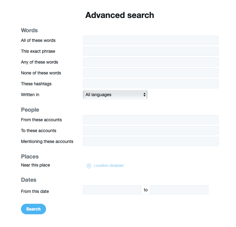 Use Twitter advanced searched to learn how to clean up your twitter history