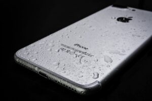 Wet smartphone