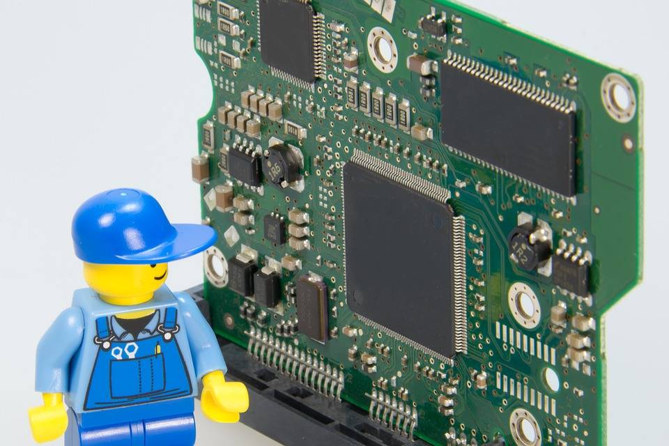 Lego electrician and computer parts