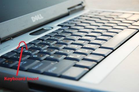 Dell laptop keyboard that needs laptop power button repair services 
