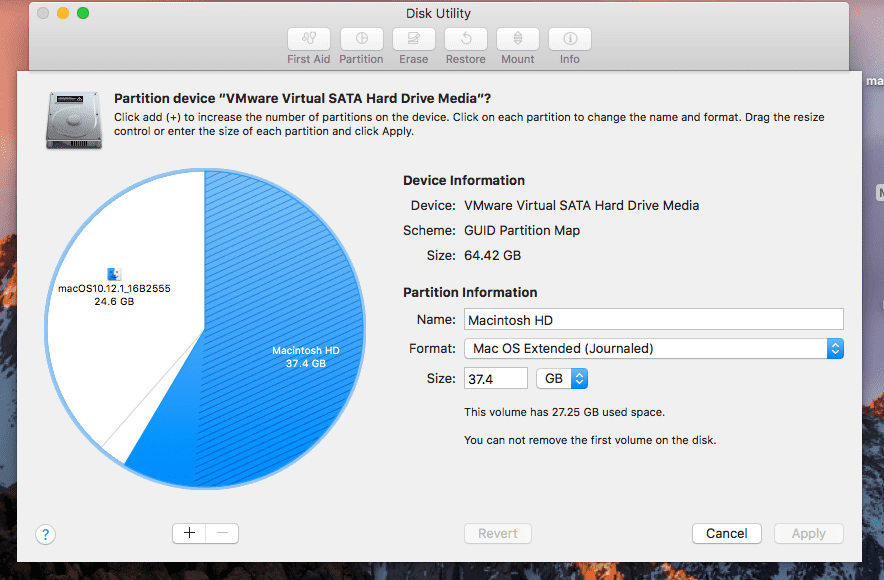 partition volume