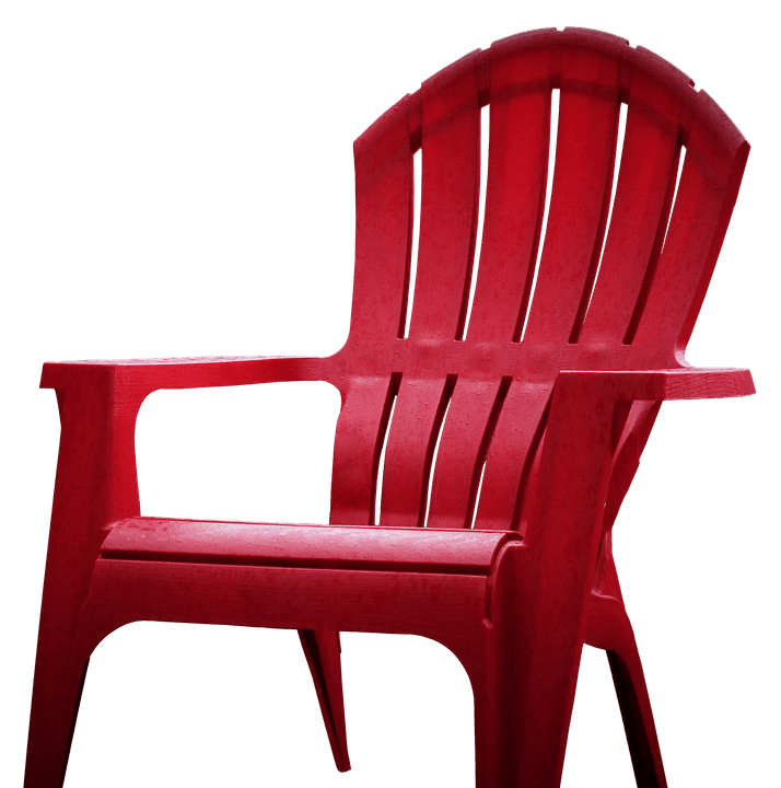 red patio chair