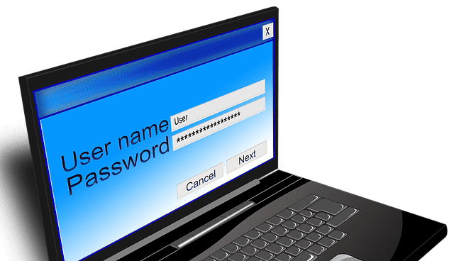 user name and password