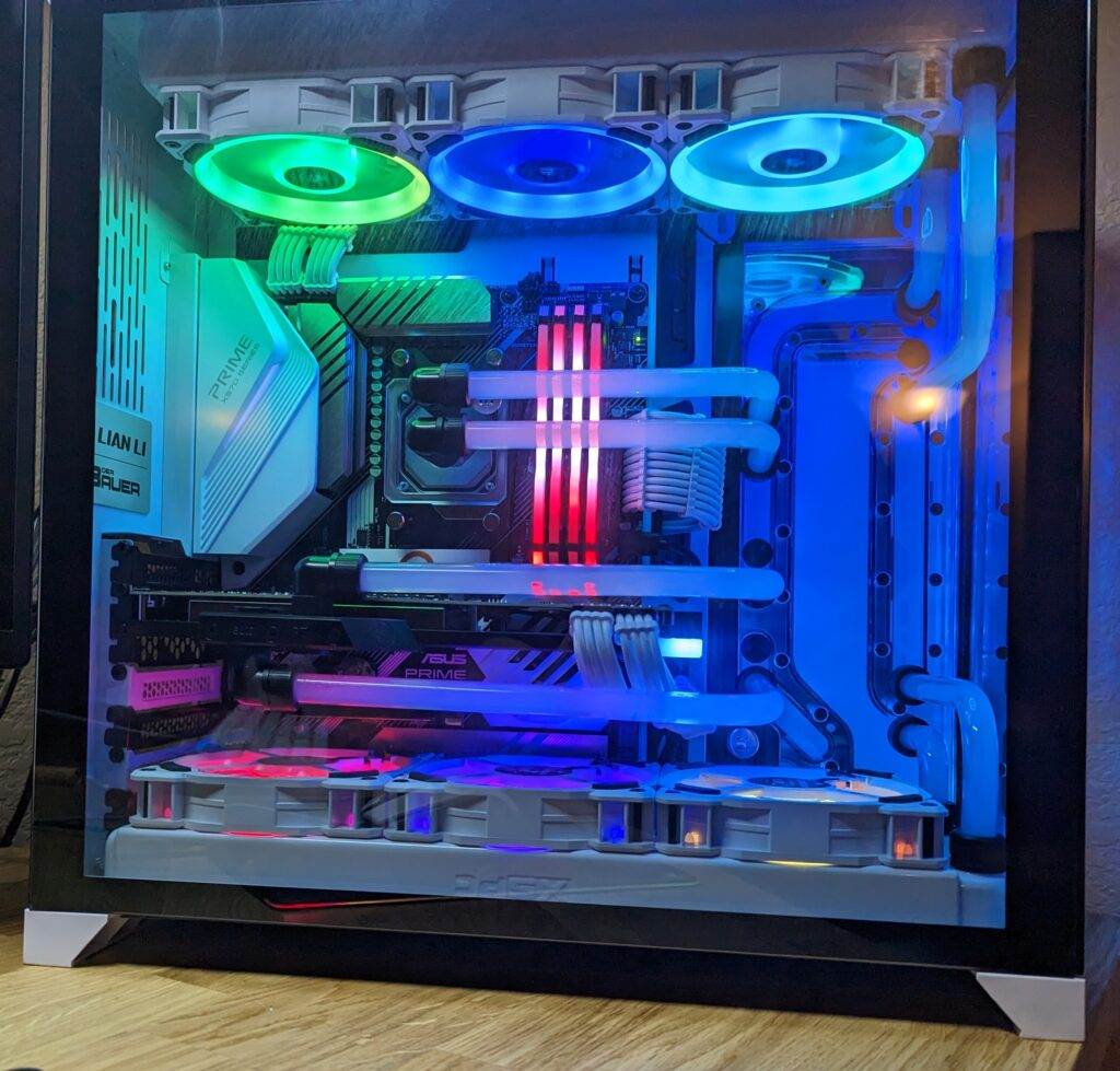 A custom built gaming computer