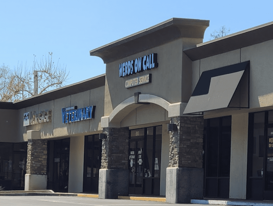 Store front location of Nerds on Call Computer Repair Sacramento on Madison and Kenneth offering Sacramento Laptop Repair Service