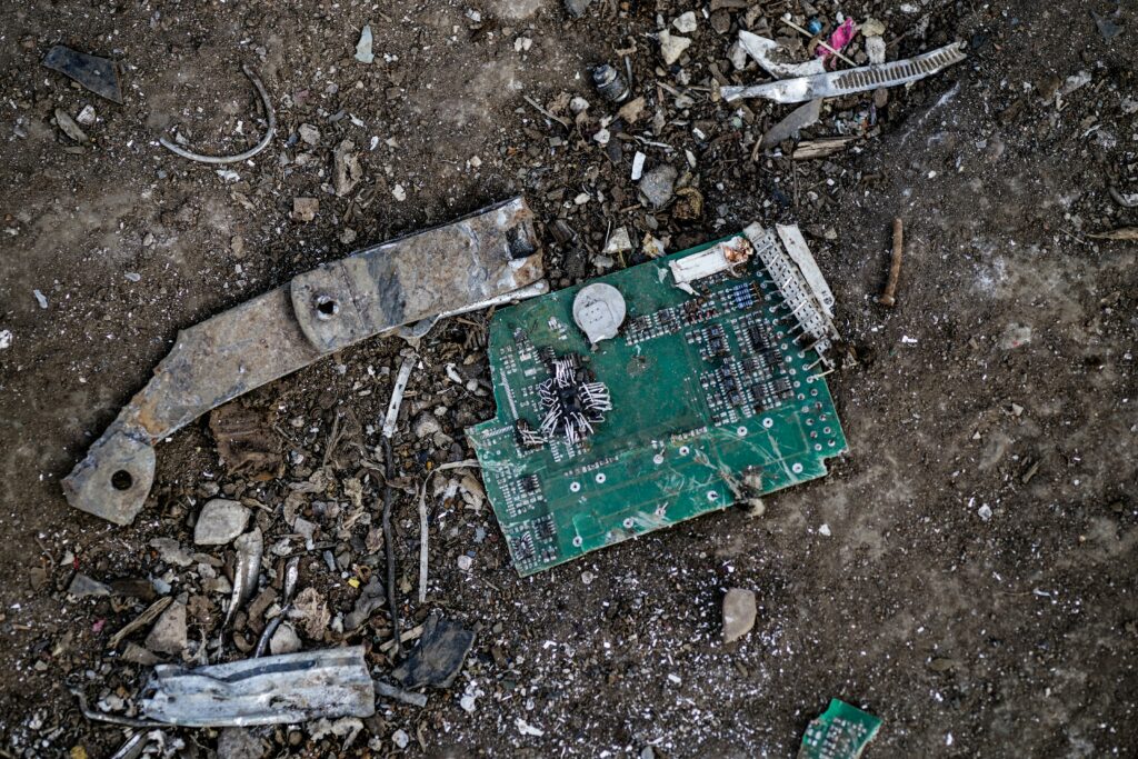 E-waste disposal: e-waste in the dirt