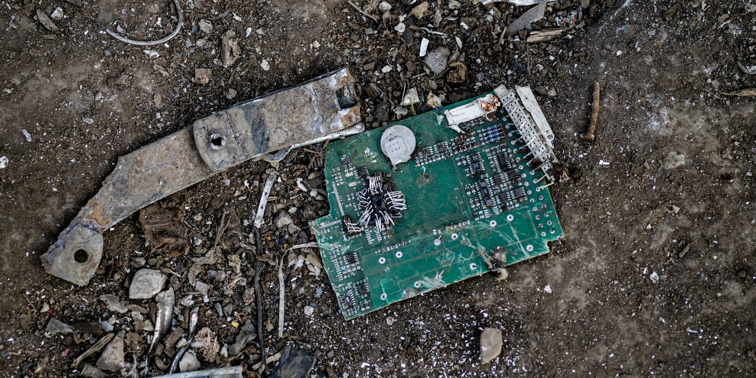 E-waste disposal: e-waste in the dirt