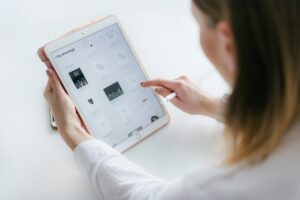 iPad Repair: Person using a drawing program on an iPad