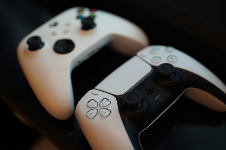 Game Console Repair Fresno - A PlayStation and Xbox controller