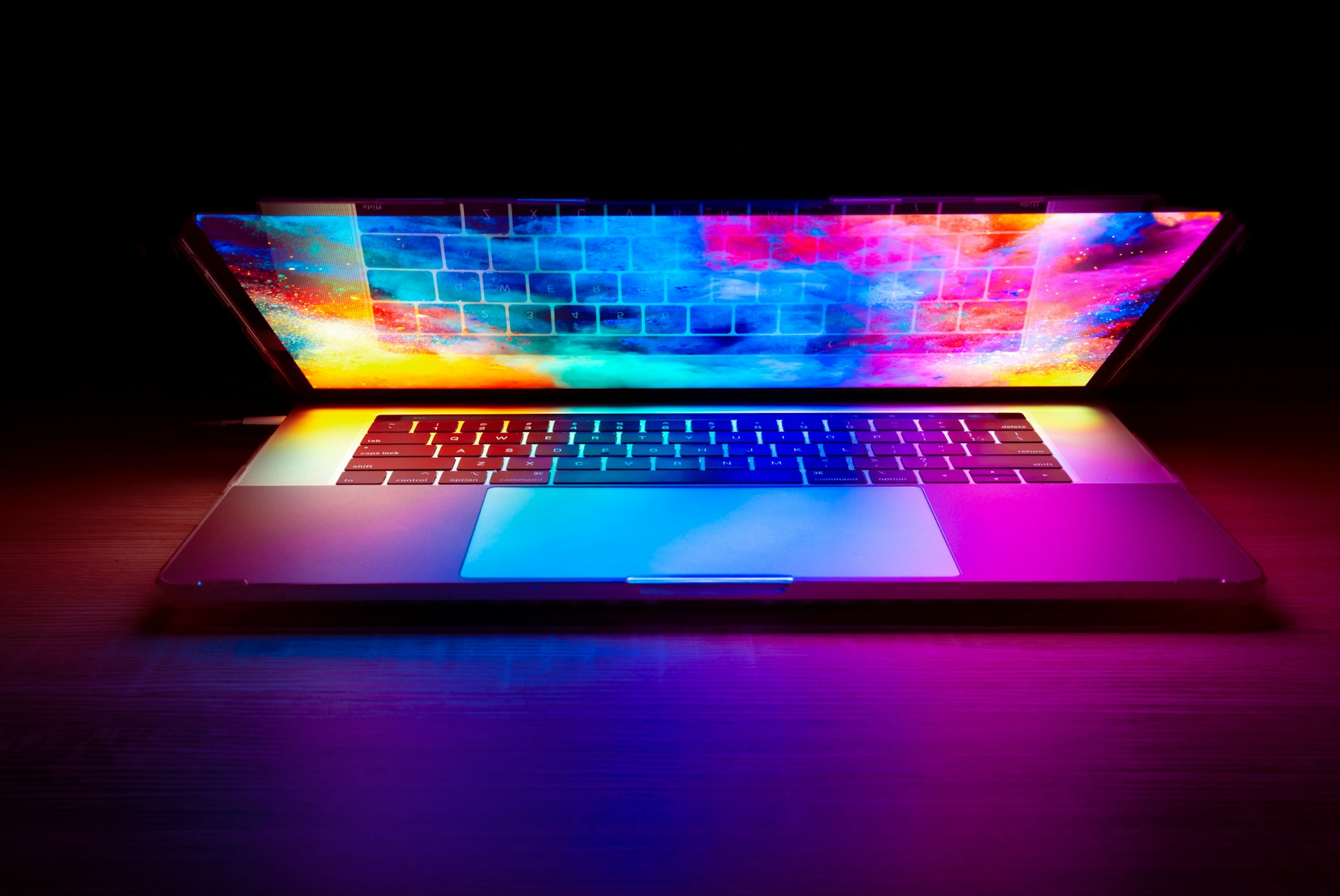 Chico MacBook Repair: Laptop with a colorful screen