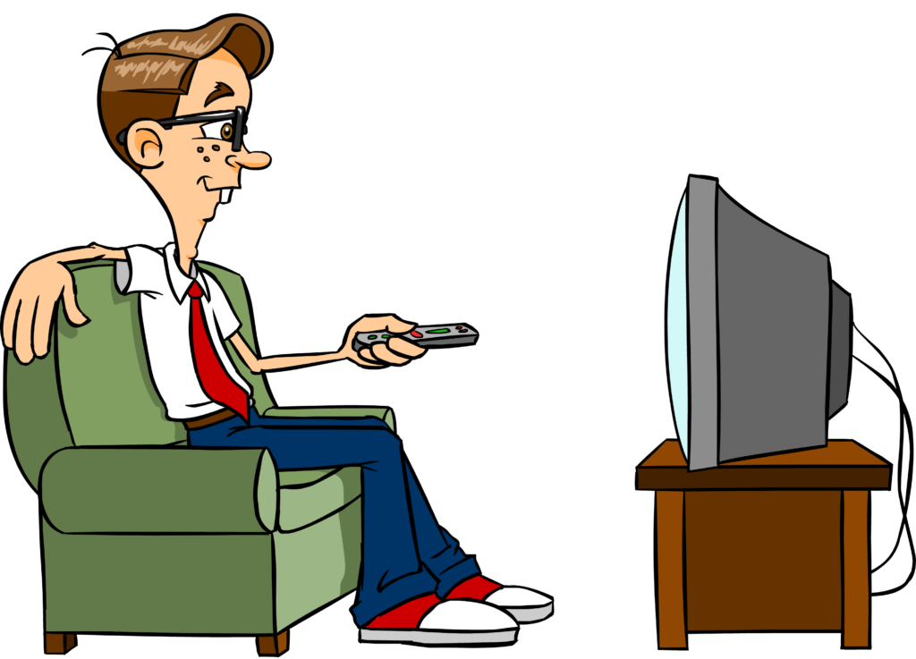 Nerd Watching TV