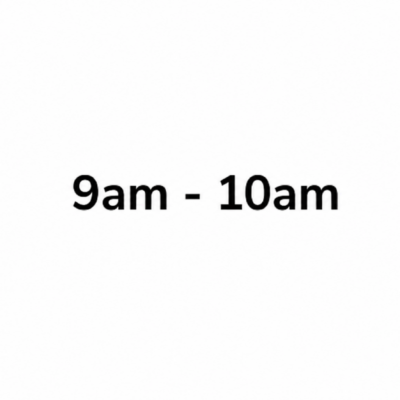 9am to 10am
